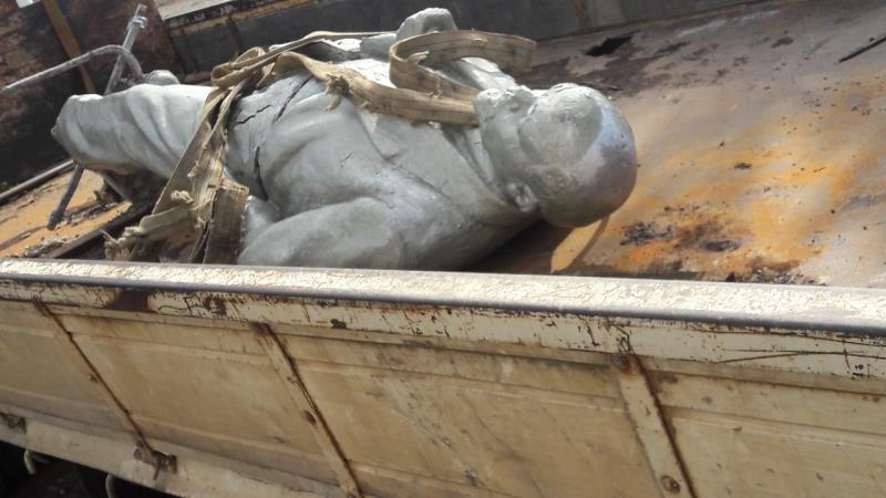 В Краснокамске сломанный памятник Ленину отправили на реставрацию