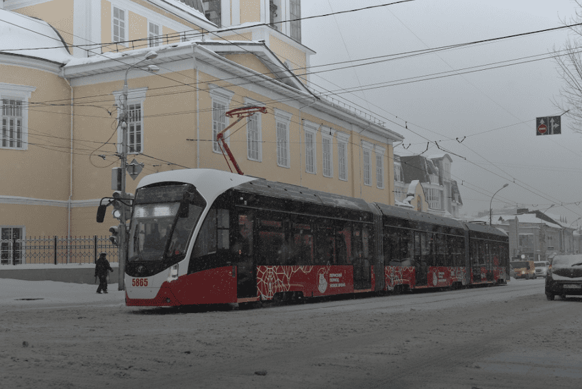 В 2023 году в Пермь поставят 30 новых современных низкопольных трамваев 